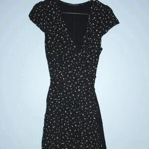 Brandy Melville Mini Floral Print Wrap Dress One Size